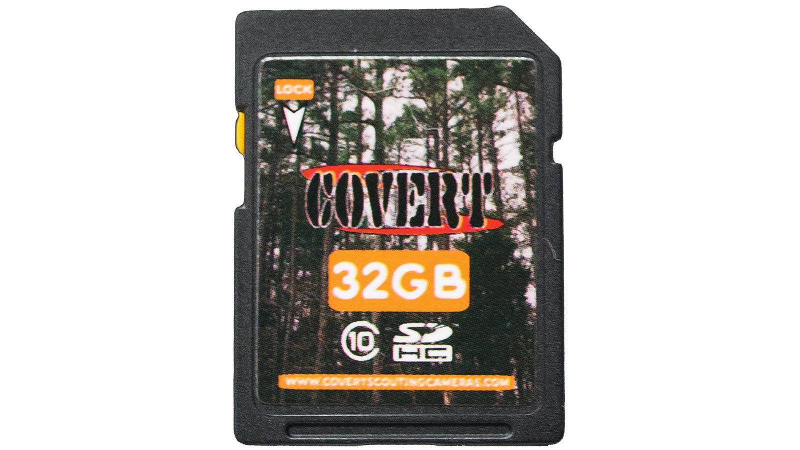 Covert Scouting Cameras 32GB SD card for reliable field data storage.