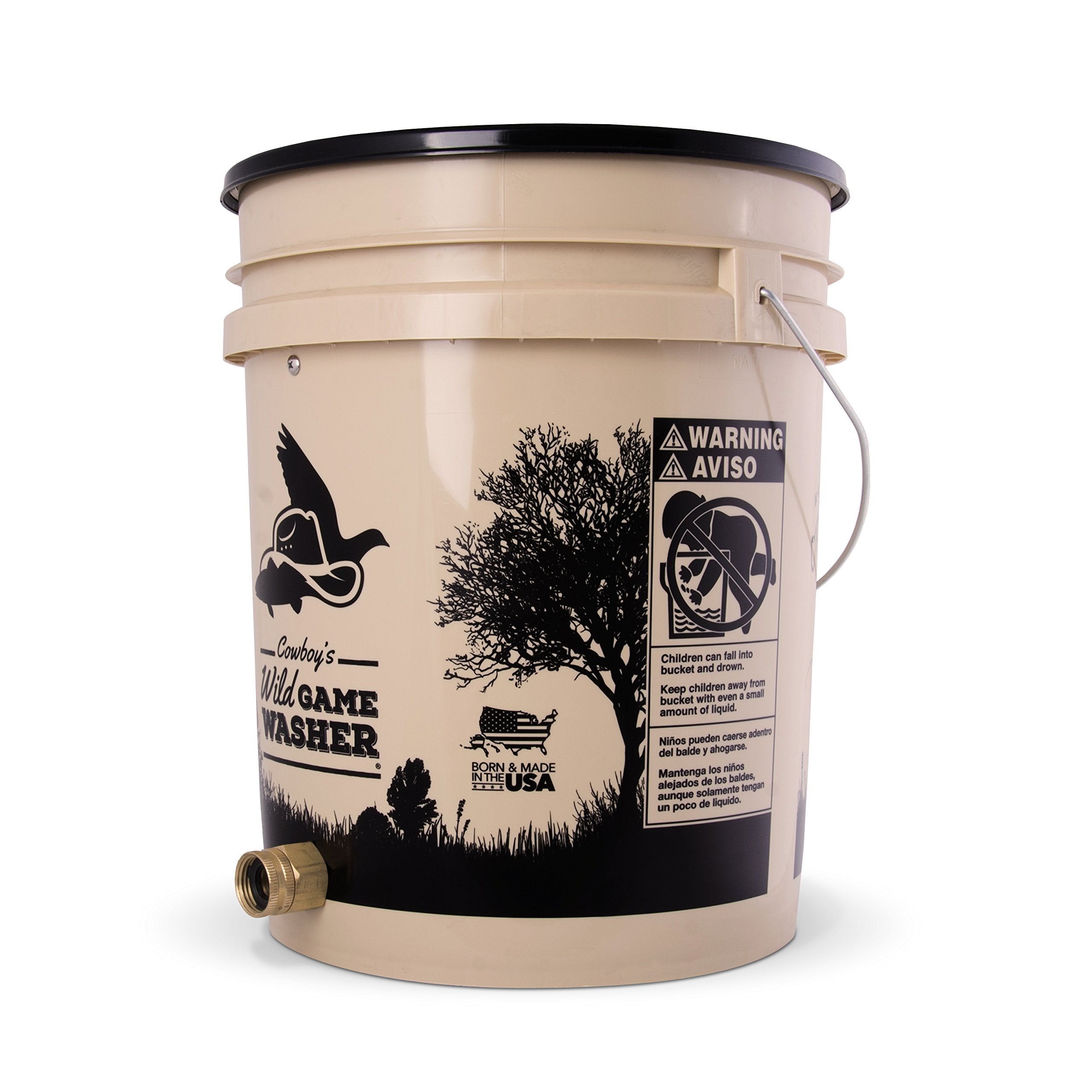Cowboy's Wild Game Washer top view reveals spacious five-gallon capacity.