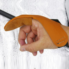 Heat-insulating cowhide single finger glove