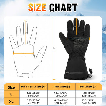 COZII heated gloves anti-slip palm grip for secure holds