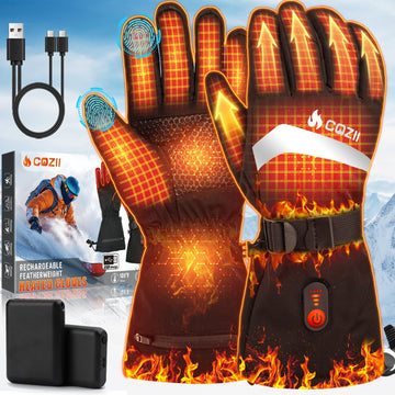 COZII heated gloves front view in XL fit showing full-warmth design