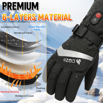 COZII heated gloves full hand heat coverage for fingers and backs
