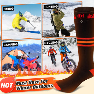 COZII heated socks fit unisex US sizes 6 to 14 for versatile use