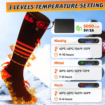 COZII heated socks feature washable design for easy care after adventures