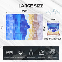 Cozivo camping blanket pillow-form demonstrates instant, compressible comfort for roadside rests.