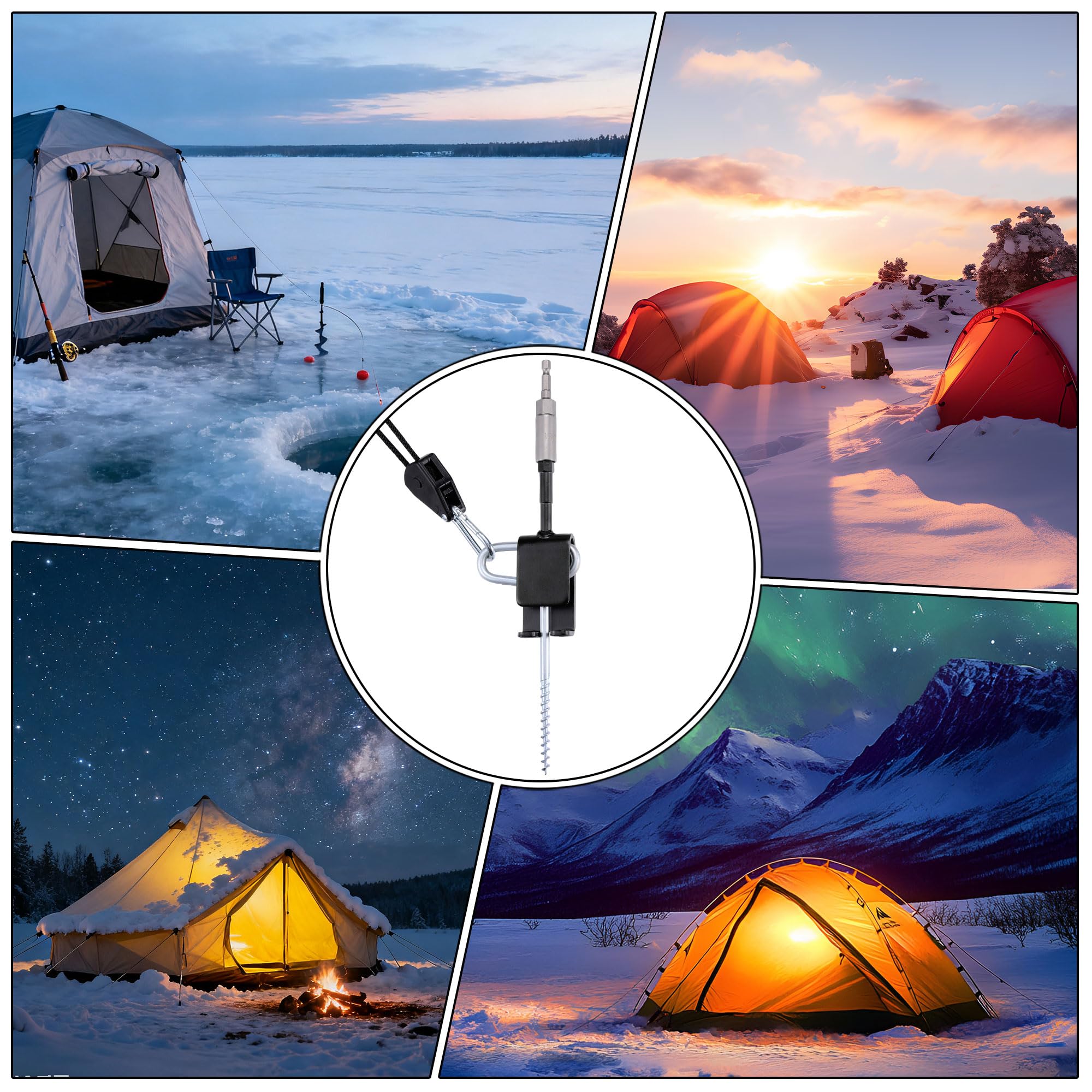 CozyCabin 1/4 inch adapter head detail enables precise ice drilling.