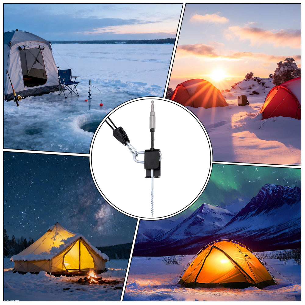 CozyCabin 1/4 inch adapter head detail enables precise ice drilling.