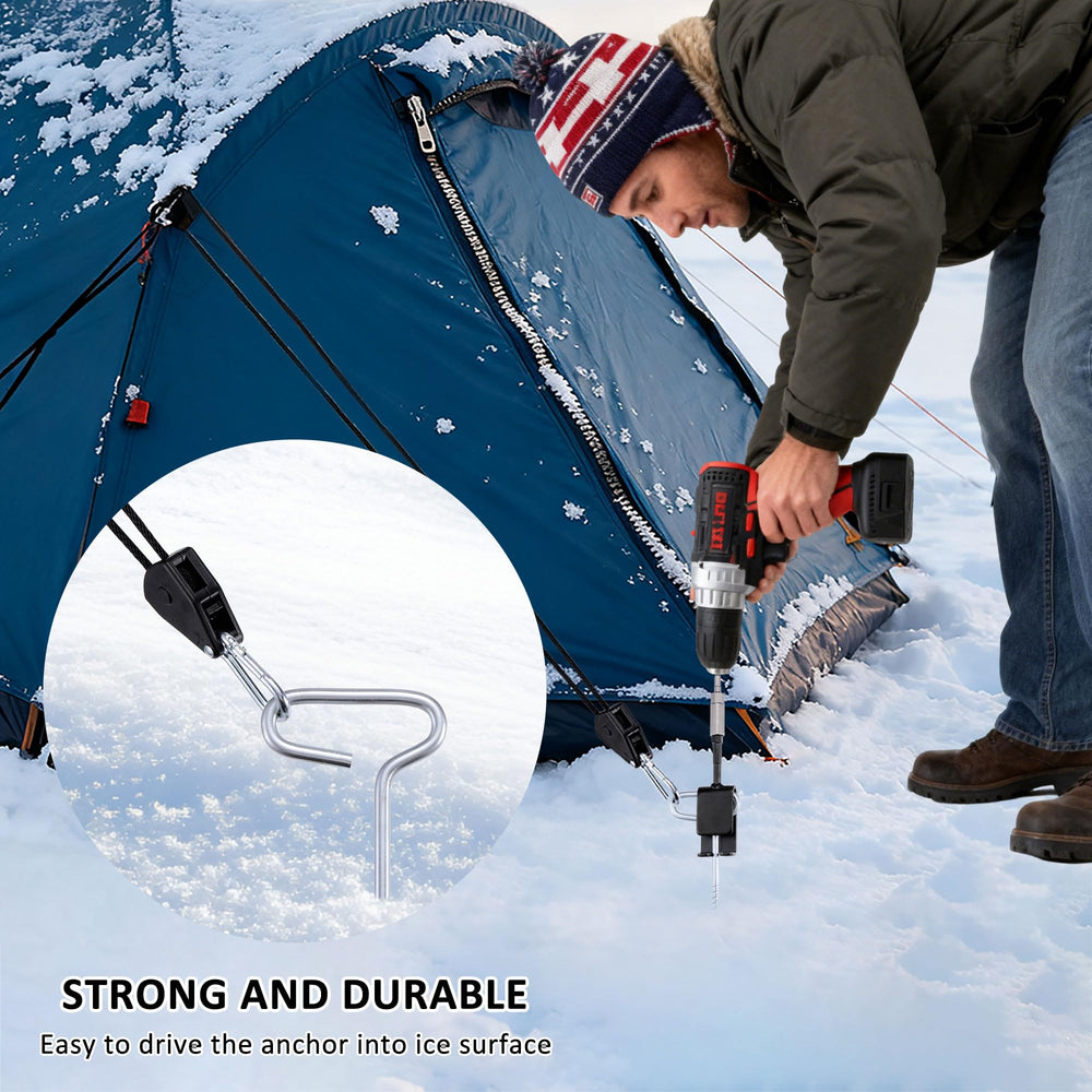 CozyCabin ice shelter setup ready scene shows efficient assembly on the ice.