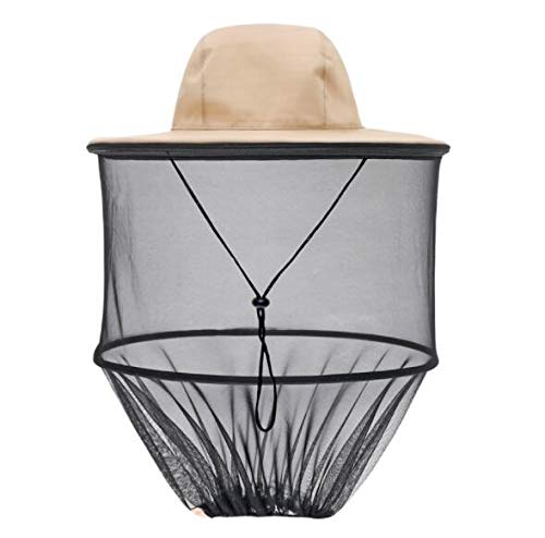 CozyCabin mosquito head net hat beige - front view