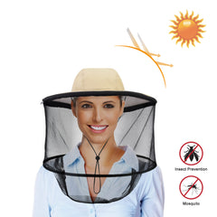 Beige CozyCabin hat with removable mesh netting
