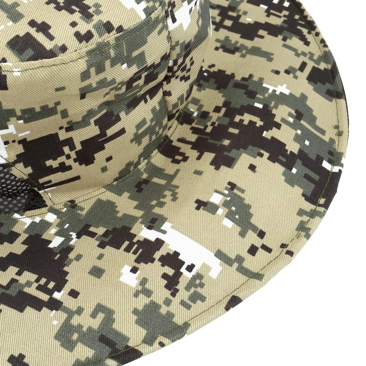 Hidden mesh netting attached to hat for outdoor use