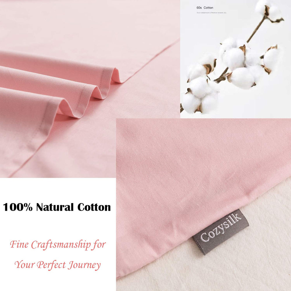 Cozysilk GANNAFEE 100% cotton sateen feel soft and breathable.