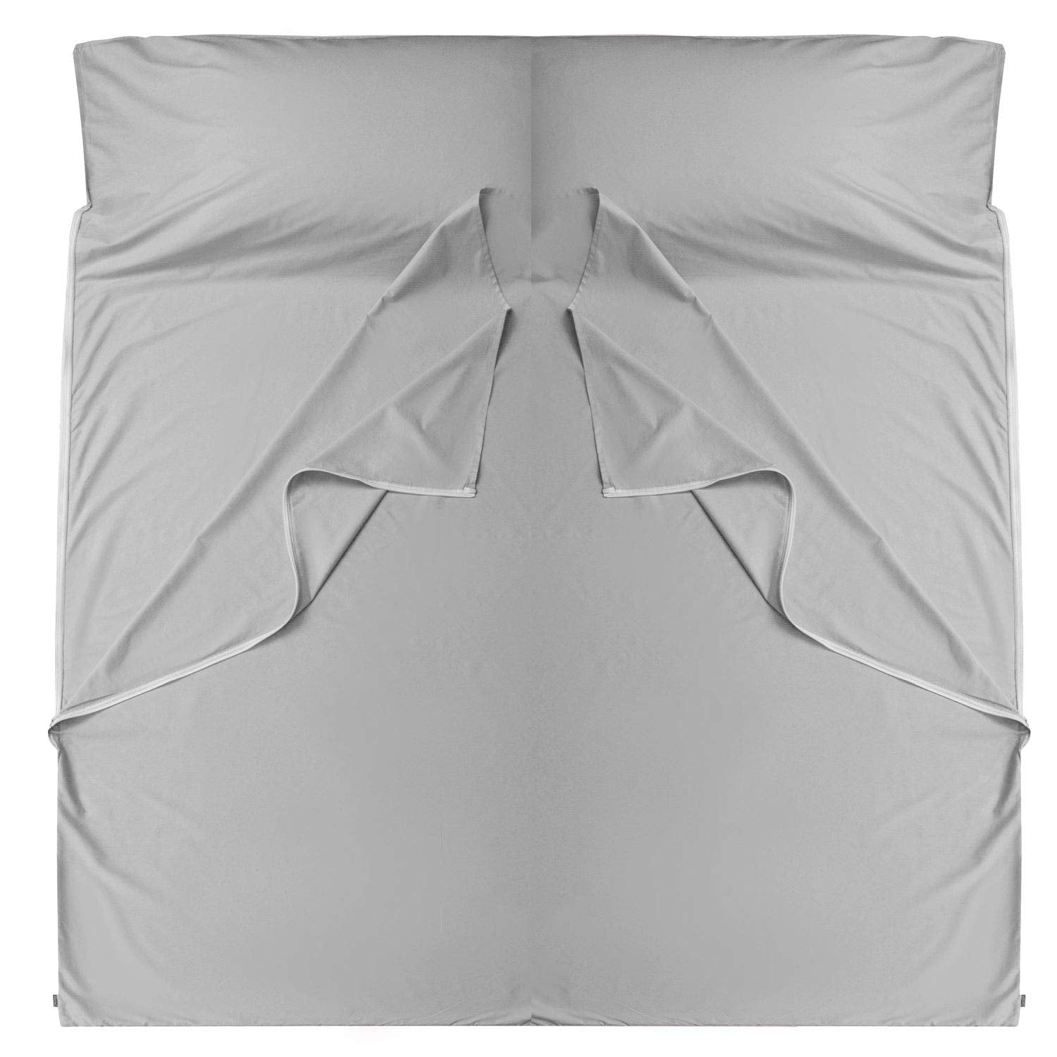 Cozysilk GANNAFEE sleeping bag liner with left-side zipper for easy hotel bed entry
