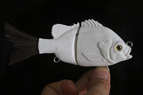 CPWGSM bluegill swimbait unpainted 4-inch for customizable color patterns and lifelike action.