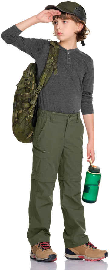 CQR Kids hiking cargo pants knee-friendly ergonomic cut aids movement.