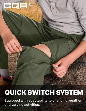 CQR Kids hiking cargo pants multi-pocket layout keeps essentials secure.