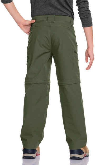 CQR Kids Youth Hiking Pants elastic waistband detail for adjustable comfort.