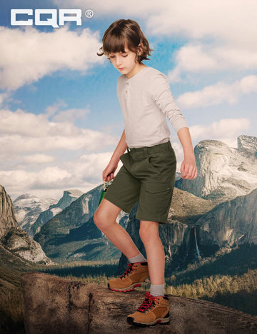 CQR Kids Youth Hiking Pants zip-off demo shows easy transition to shorts.