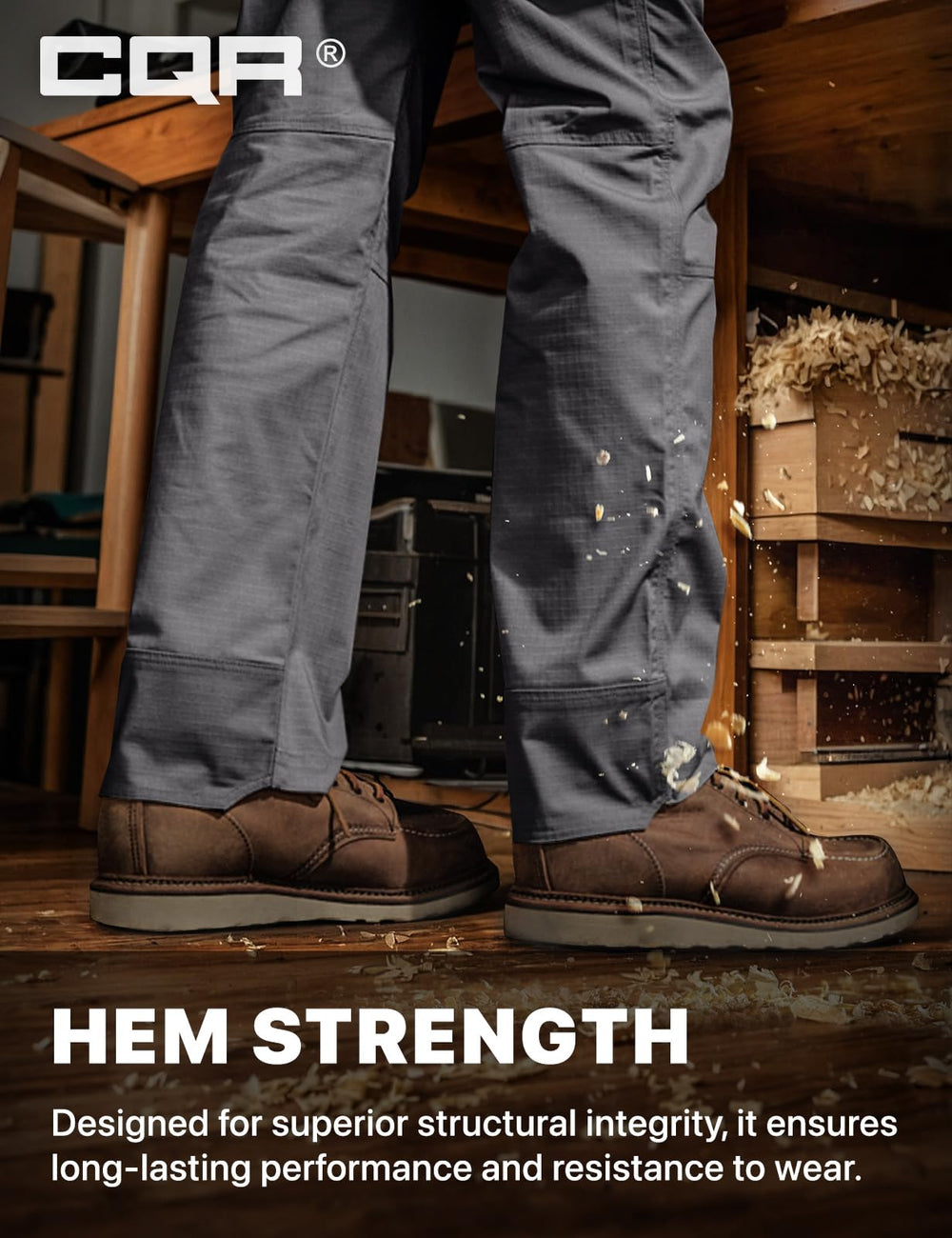 CQR lightweight stretch material enabling full range of motion.