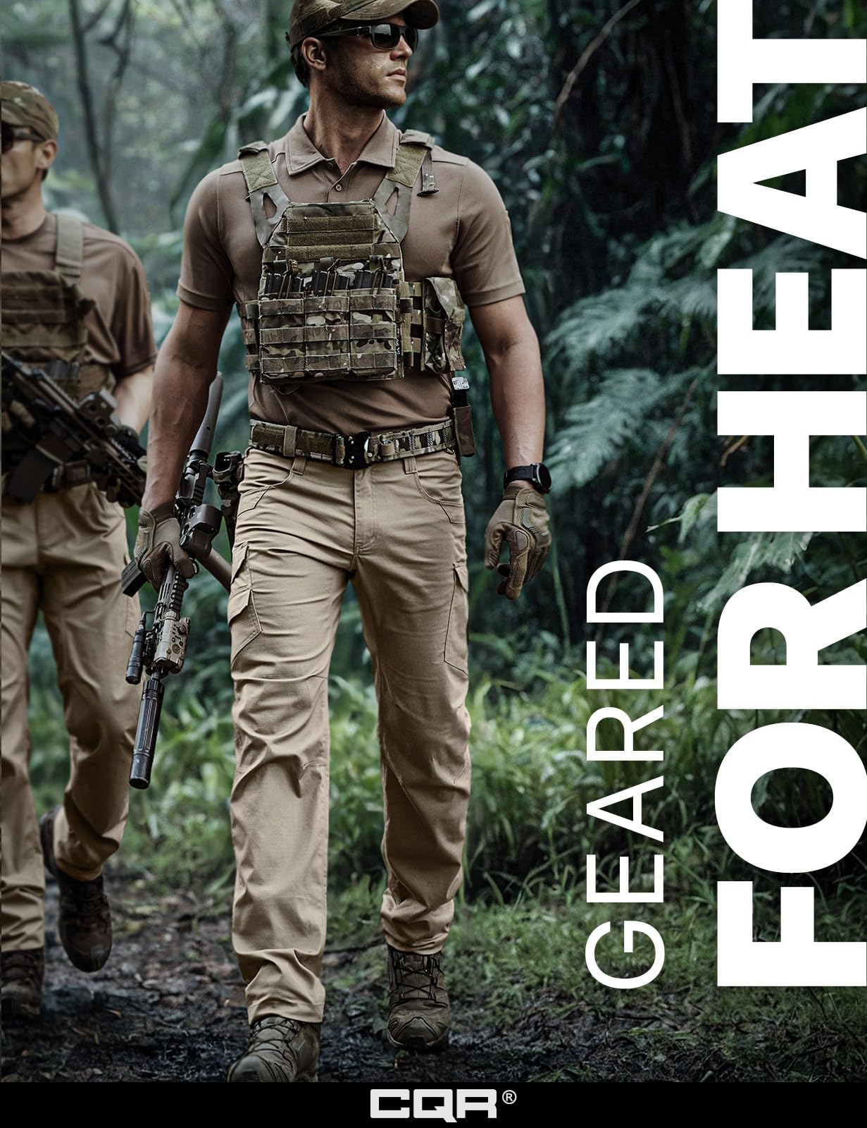 CQR LITE-FLEX water-resistant material ready for light rain conditions.