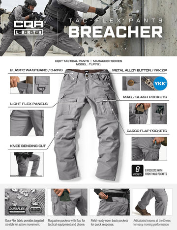CQR breacher stone color pants image emphasizes rugged outdoor style
