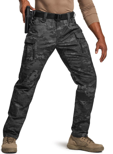 CQR Men's Flex Stretch fabric closeup shows durable ripstop for daily use