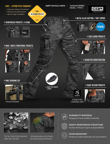 CQR Men's Flex Stretch outdoor work image shows practical utility pants