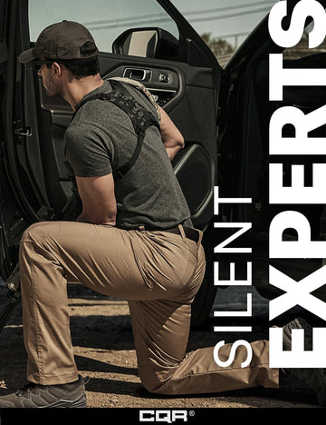 CQR Men's Flex Stretch Pants provide comfortable elastic waistband for adjustable fit