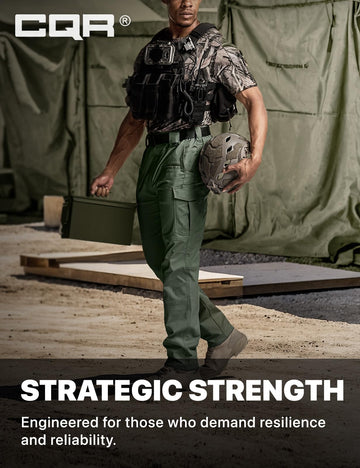 CQR pants with adjustable elastic waistband for a comfortable fit.