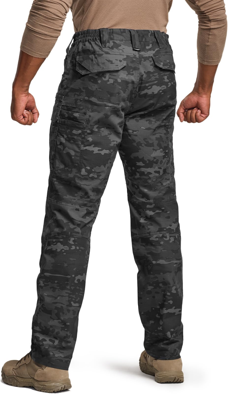 CQR Men's Flex Stretch water-resistant ripstop closeup demonstrates weather-ready protection