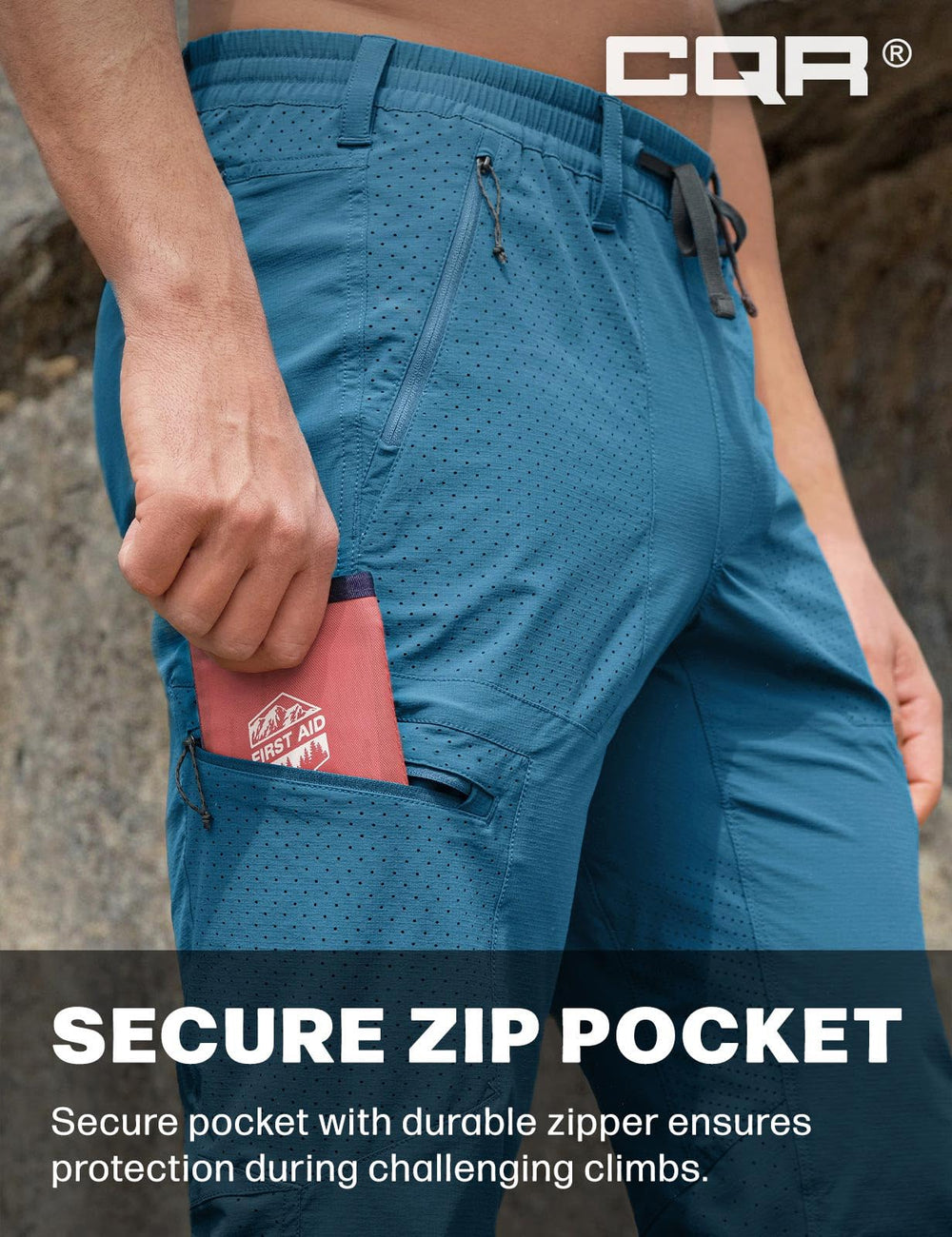 CQR lightweight fabric packs easily for travel and hiking trips
