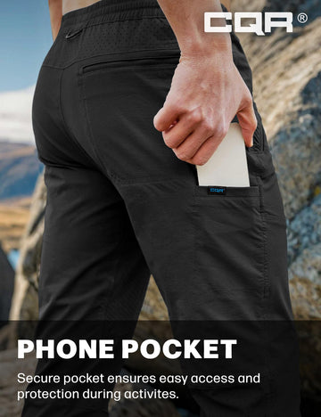 CQR Ascend Crux Black packable design fits easily in a pack