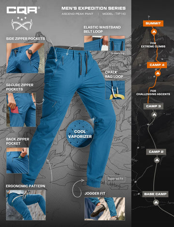 CQR pants designed for versatile workouts, running, and outdoor use