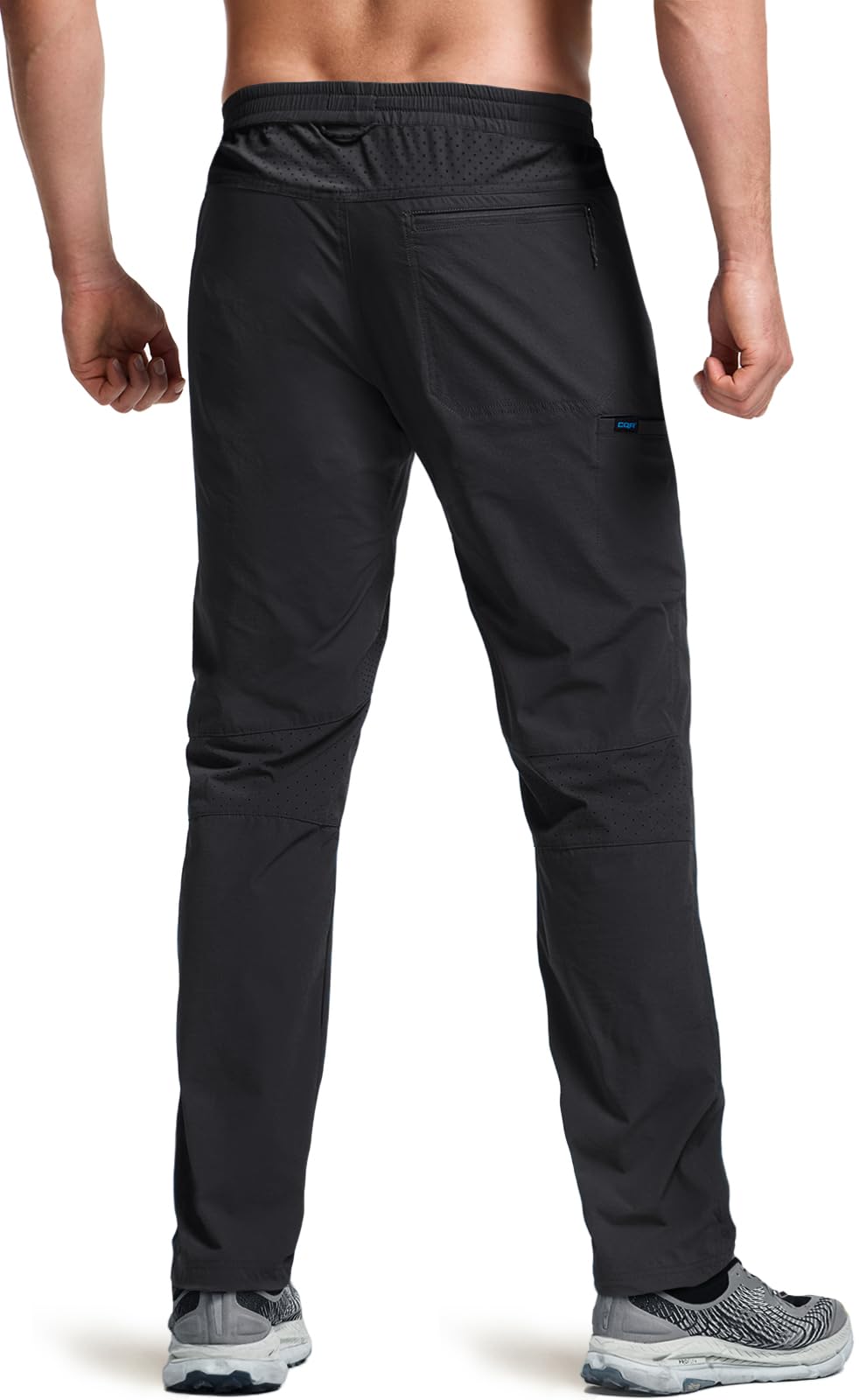 CQR pants back view highlights athletic fit for versatile outdoor use.