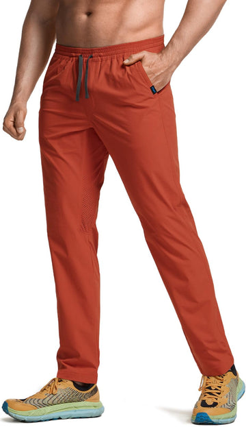 CQR men's lightweight vent hiking pants front view showing breathable fabric for comfort