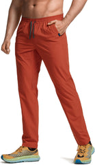 CQR men's lightweight vent hiking pants front view showing breathable fabric for comfort