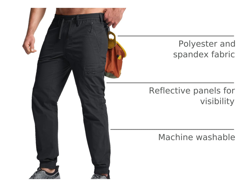 CQR water-resistant fabric on hiking pants handles light rain.