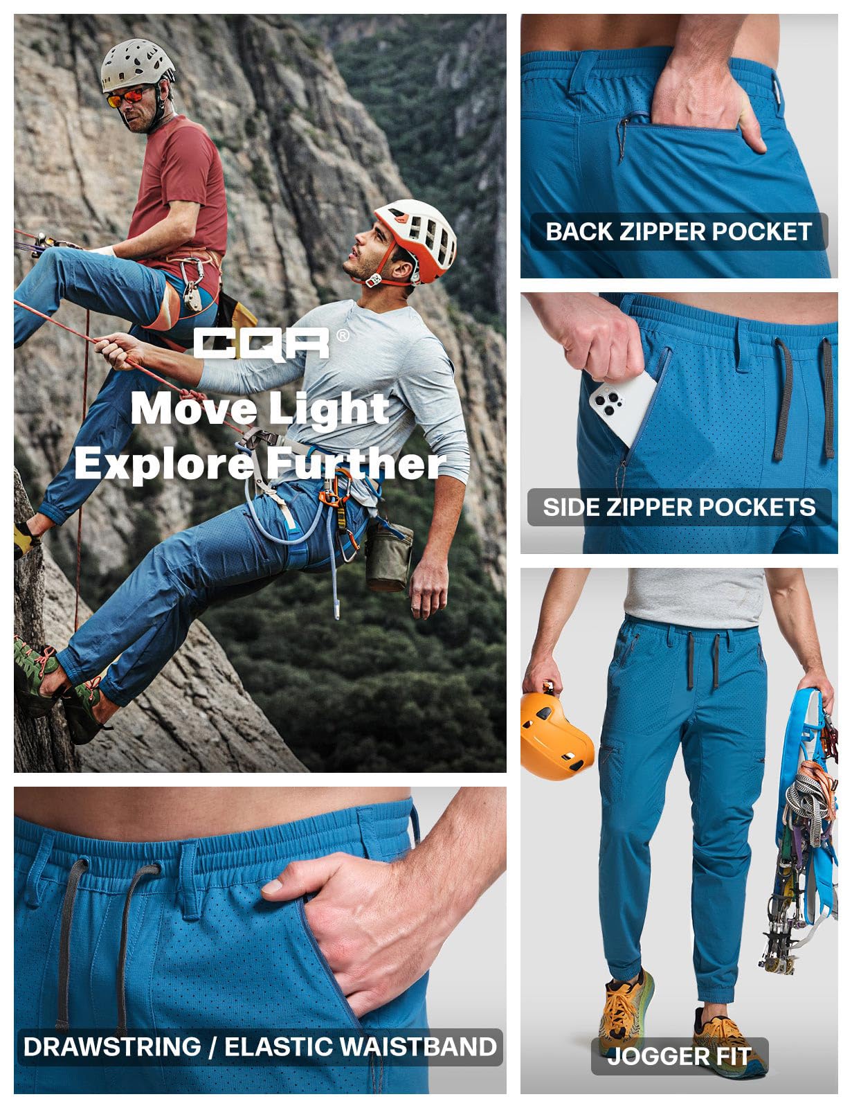 CQR zipper pockets secure keys and phones during runs.