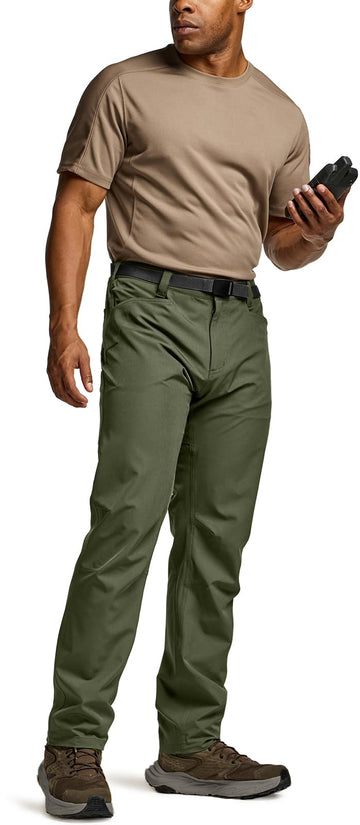 CQR men's quick dry tactical pants back pocket area for secure storage on hikes.