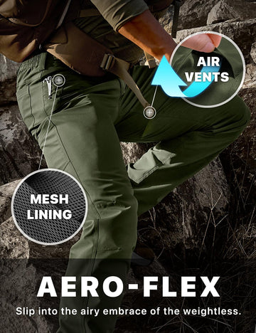 CQR men's quick dry tactical pants mesh ventilation highlighting breathability during workouts.