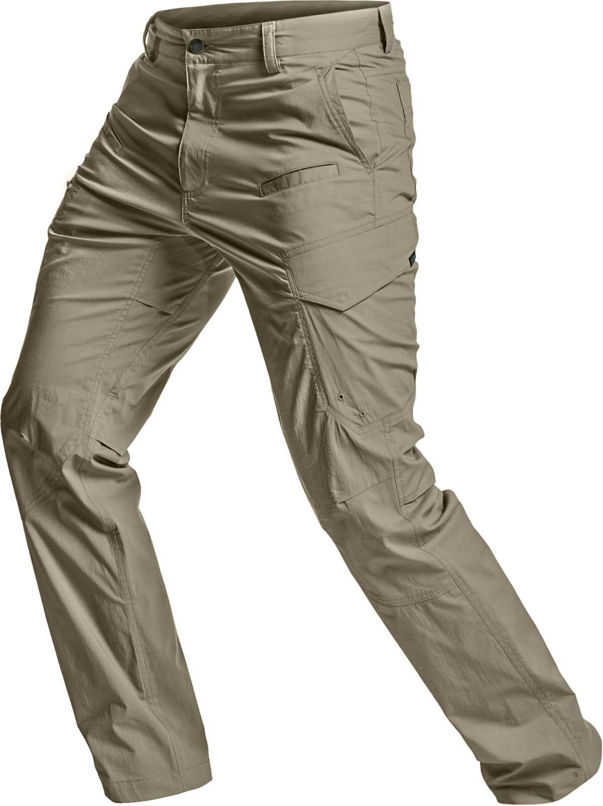 CQR men's Quick Dry Tactical Pants front view, sandstorm color, quick-dry outdoor wear