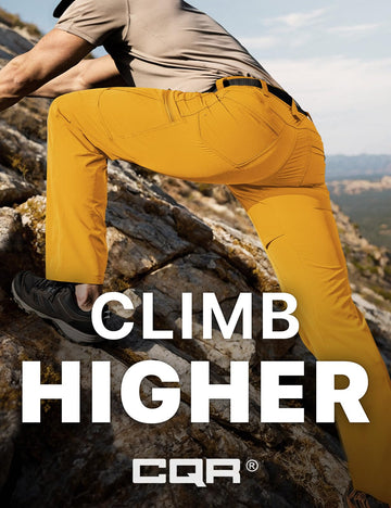 CQR mens quick dry tactical pants stretch hem for improved mobility.