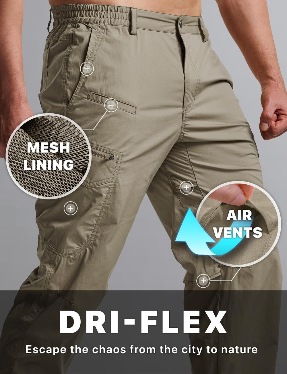 CQR water-resistant material closeup, protection against light rain