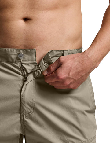 CQR pants zipped pocket closeup, secure storage on camping trips