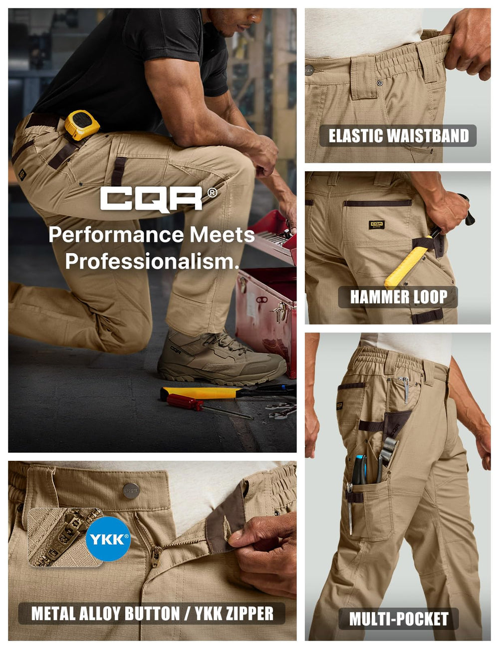 CQR pants in action during outdoor work or hiking