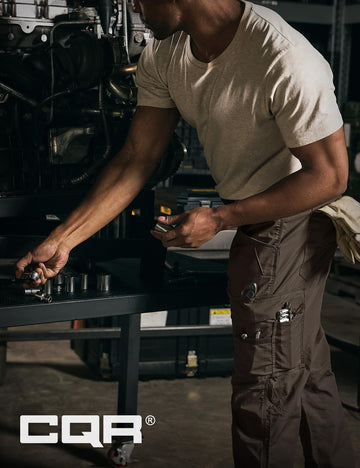 CQR pants back pocket view emphasizes secure storage for travel and hikes
