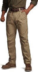 CQR men's quick dry work pants back view highlighting reinforced seats for durability