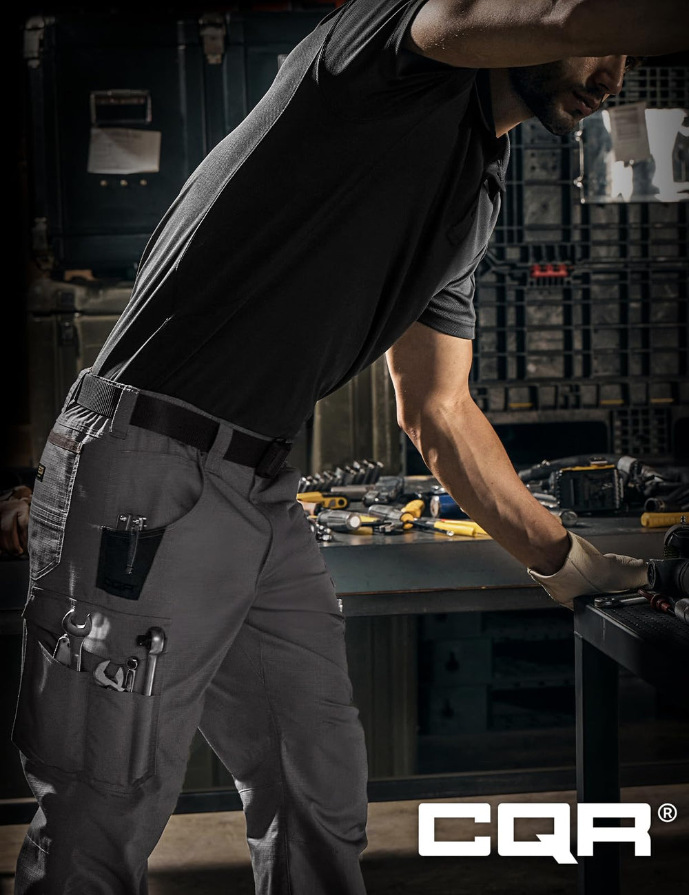 CQR stretch panel ensures mobility for climbing, bending, or reaching on duty.