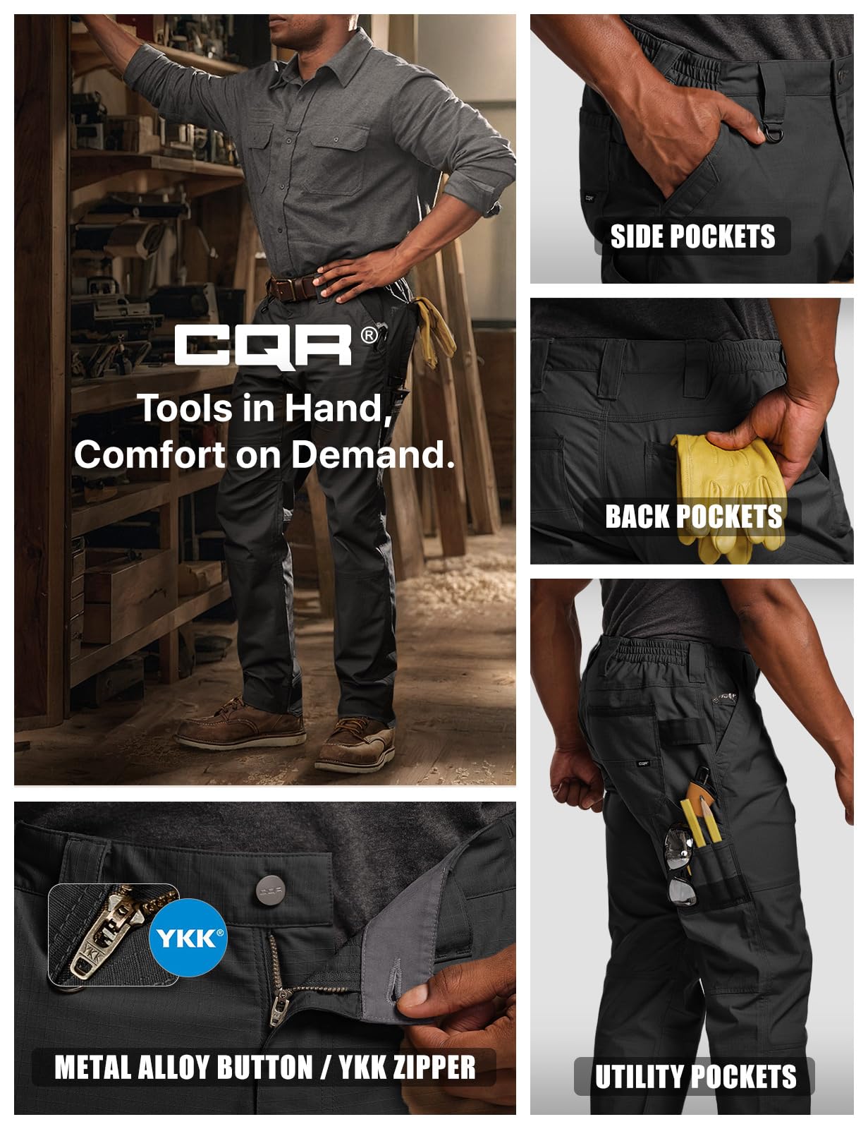 CQR clip-belt-attachment demonstrates compatibility with exclusive belt options for secure setup.