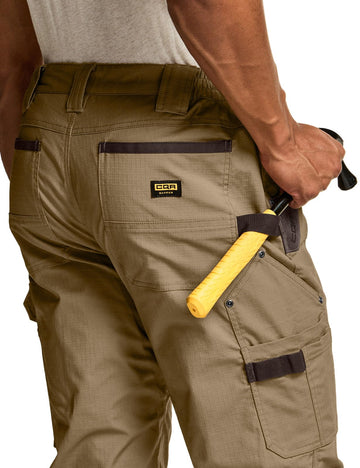 CQR quick dry work pants flat lay highlights travel-friendly design
